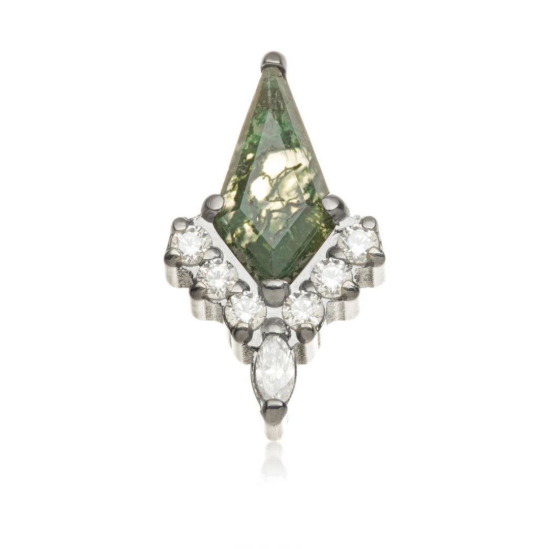 TiCouture product image: Ti Internal Moss Agate Kite Cluster Attachment.