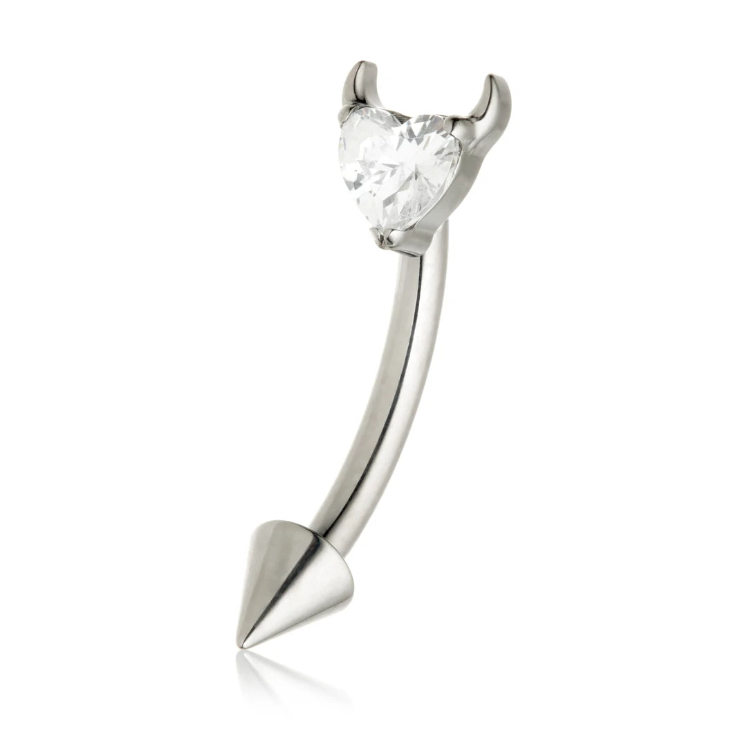 TiCouture product image: Ti Internal Horny Heart Rook Bar.